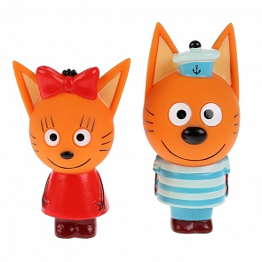 Игрушка из пластизоля для ванны из серии Три кота – Карамелька и Коржик, в сетке (Играем Вместе, ST-FT1809-08 (100))